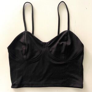Bershka Black Rib Bralette